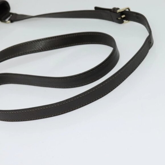 GUCCI GG Canvas Guccissima Bag Leather Dark Brown Gold 201538 Auth 122959 - Picture 7 of 14